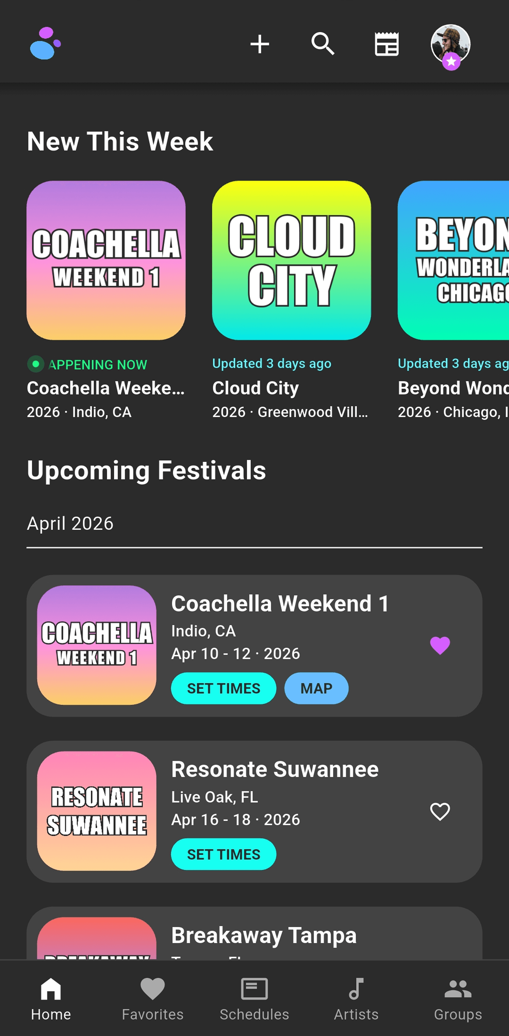 Festival Dust App Music Festival App Preview